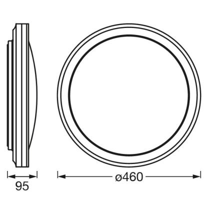 Ledvance -LED RGBW Ściemniany plafon SMART+ CIRCLE LED/28W/230V Wi-Fi