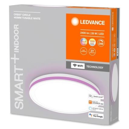 Ledvance - LED RGBW Ściemniany plafon SMART+ CIRCLE LED/28W/230V 3000-6500K Wi-Fi