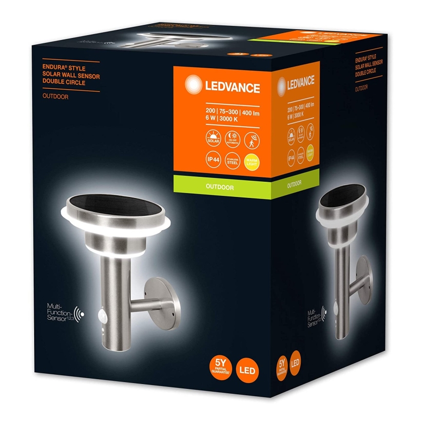 Ledvance - LED Ściemnialna lampa solarna z czujnikiem CIRCLE LED/6W/3,2V 2200 mAh IP44