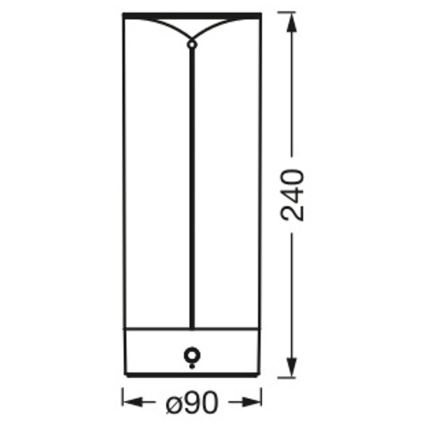 Ledvance - LED Ściemnialna dotykowa lampa stołowa DECOR FILAMENT LED/1,2W/5V 1000 mAh