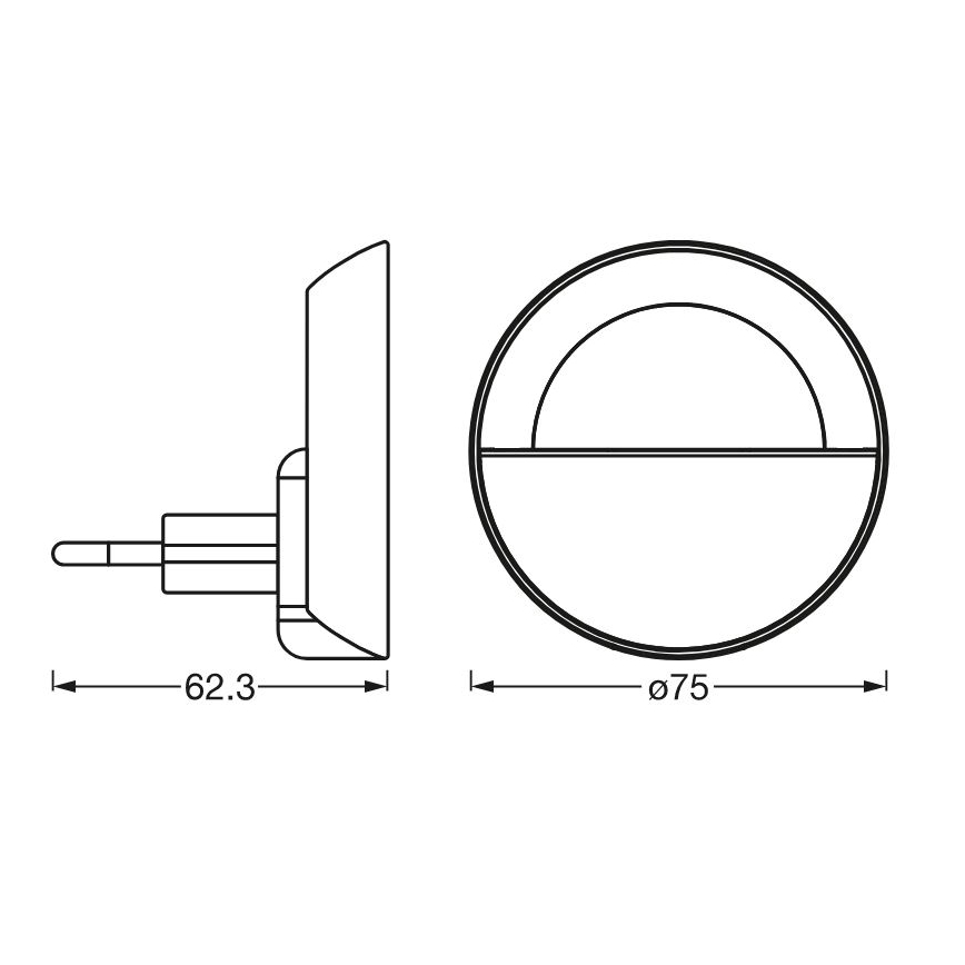 Ledvance - LED ściemnialna lampka nocna LUNETTA LED/0,7W/230V
