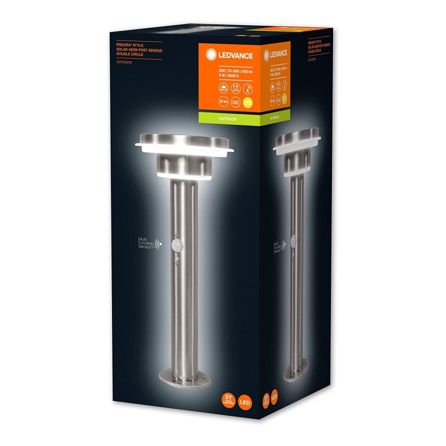 Ledvance - LED Ściemnialna solarny lampa z czujnikiem CIRCLE LED/6W/3,2V 2200 mAh IP44