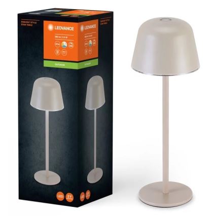 Ledvance - LED Ściemnialna zewnętrzna lampa akumulatorowa TABLE LED/2,5W/5V IP54 beżowa