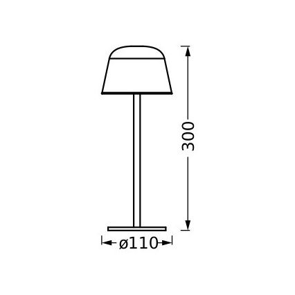 Ledvance - LED Ściemnialna zewnętrzna lampa akumulatorowa TABLE LED/2,5W/5V IP54 beżowa