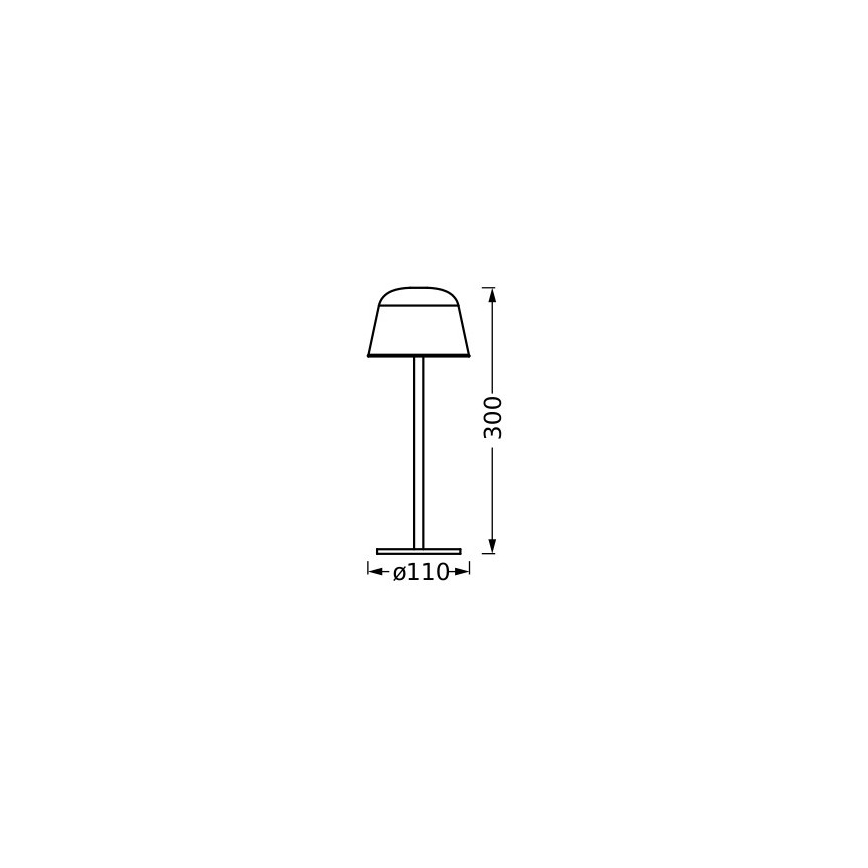 Ledvance - LED Ściemnialna zewnętrzna lampa akumulatorowa TABLE LED/2,5W/5V IP54 beżowa