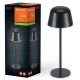 Ledvance - LED Ściemnialna zewnętrzna lampa akumulatorowa TABLE LED/2,5W/5V IP54 czarna