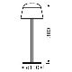 Ledvance - LED Ściemnialna zewnętrzna lampa akumulatorowa TABLE LED/2,5W/5V IP54 czarna
