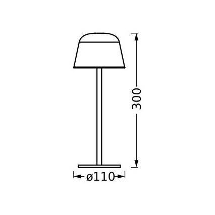 Ledvance - LED Ściemnialna zewnętrzna lampa akumulatorowa TABLE LED/2,5W/5V IP54 czerwona