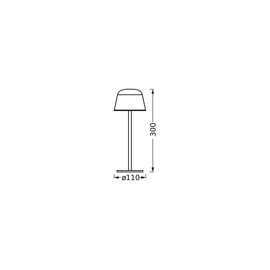 Ledvance - LED Ściemnialna zewnętrzna lampa akumulatorowa TABLE LED/2,5W/5V IP54 czerwona