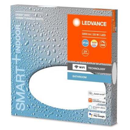 Ledvance - LED Ściemnialne oświetlenie łazienkowe SMART+ DISC LED/25W/230V 3000-6500K Wi-Fi IP44