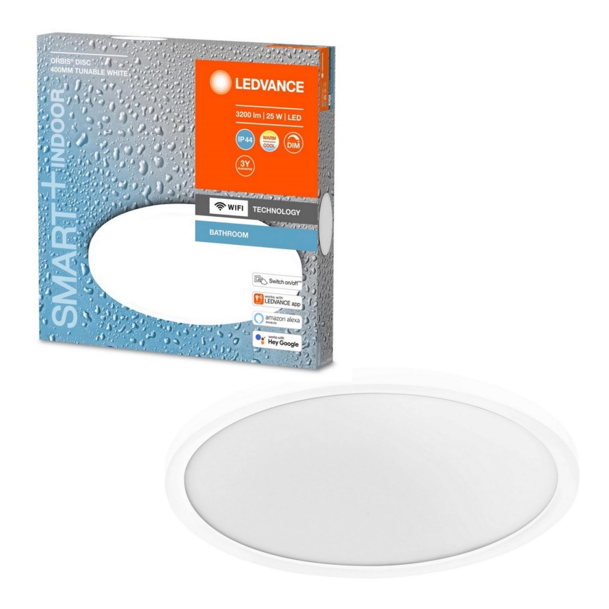 Ledvance - LED Ściemnialne oświetlenie łazienkowe SMART+ DISC LED/25W/230V 3000-6500K Wi-Fi IP44