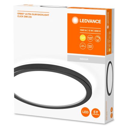 Ledvance - LED Ściemnialny plafon ORBIS LED/15W/230V czarny