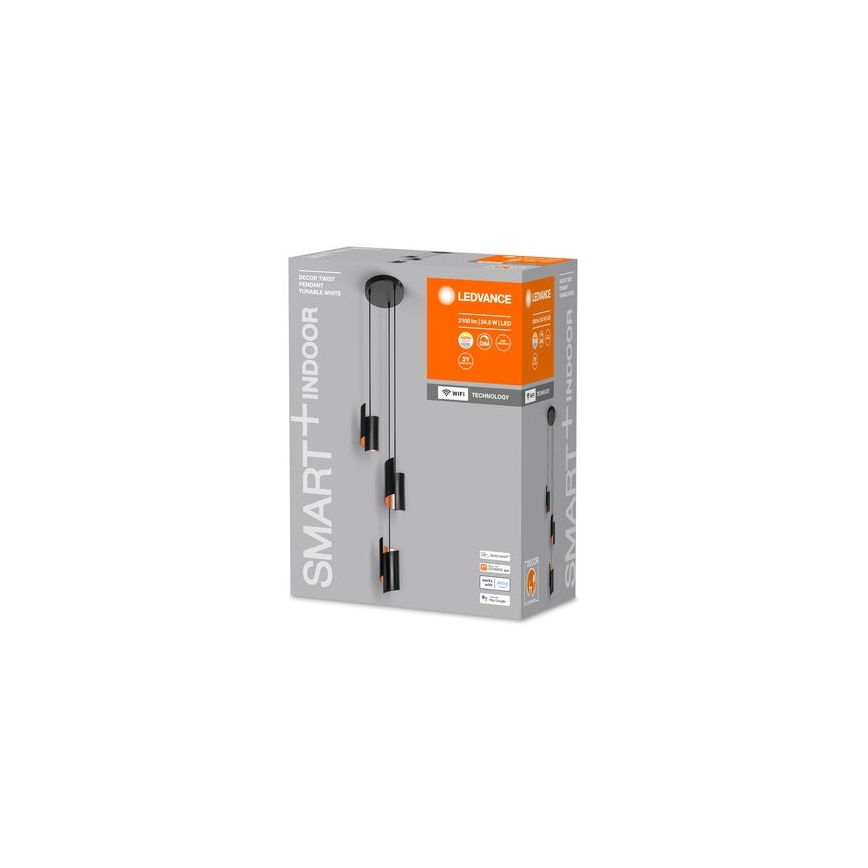 Ledvance - LED Ściemnialny żyrandol na lince SMART+ DECOR 3xLED/8W/230V czarny Wi-Fi
