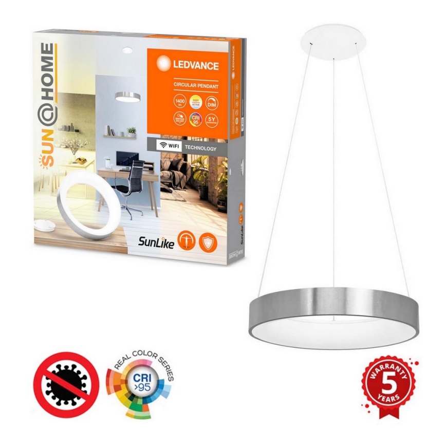 Ledvance - LED Ściemnialny żyrandol na lince SUN@HOME CIRCULAR LED/18,5W/230V Wi-Fi