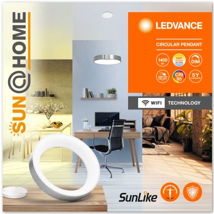 Ledvance - LED Ściemnialny żyrandol na lince SUN@HOME CIRCULAR LED/18,5W/230V Wi-Fi