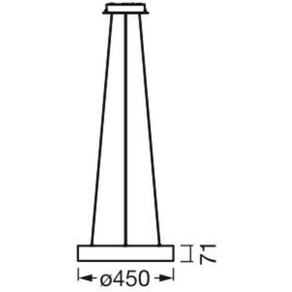 Ledvance - LED Ściemnialny żyrandol na lince SUN@HOME CIRCULAR LED/18,5W/230V Wi-Fi