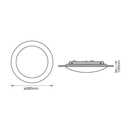 Ledvance - LED Ściemniana lampa sufitowe ORBIS SPARKLE LED/35W/230V 2700-6500K