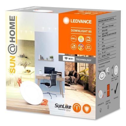 Ledvance - LED Ściemniana oprawa wpuszczana SUN@HOME LED/4,5W/230V 2200-5000 CRI 95 Wi-Fi