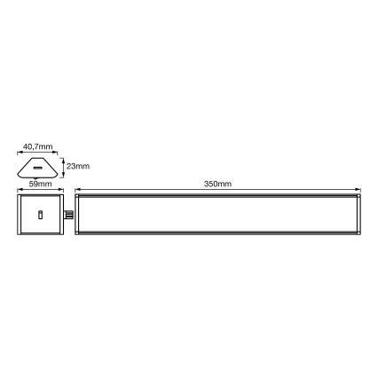 Ledvance - LED Ściemniane oświetlenie podszafkowe z czujnikiem CORNER LED/5W/230V