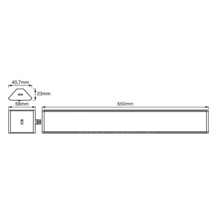 Ledvance - LED Ściemniane oświetlenie podszafkowe z czujnikiem CORNER LED/8W/230V