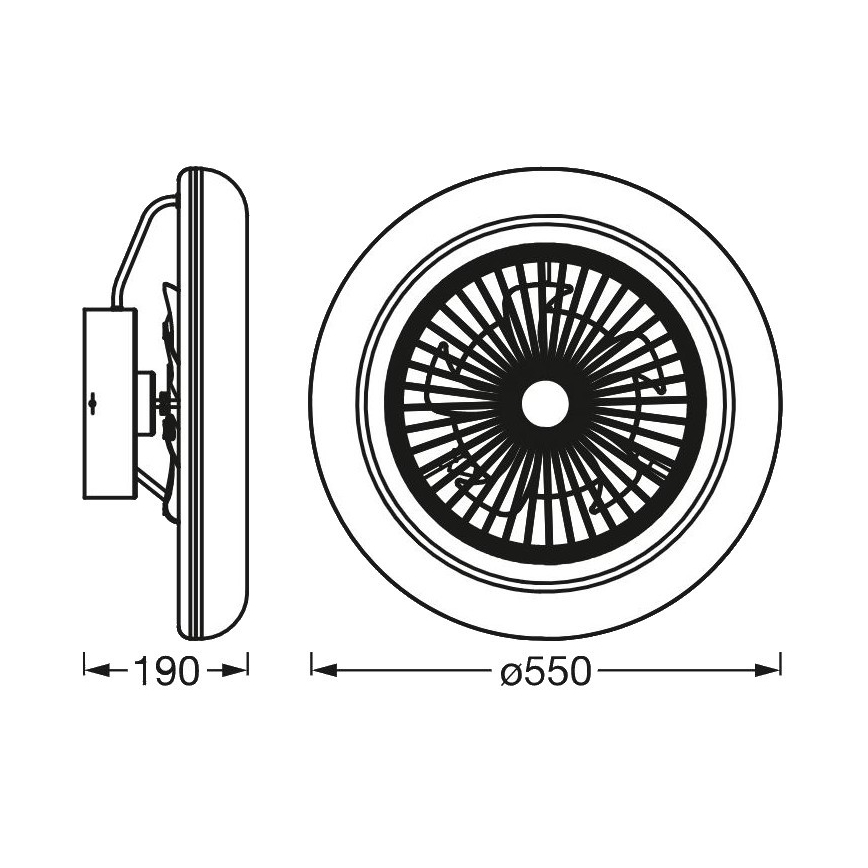 Ledvance - LED Ściemniany plafon z wentylatorem SMART+ LED/35W/230V Wi-Fi 3000-6500K + pilot