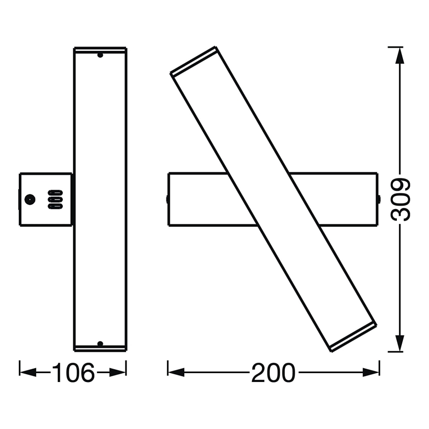 Ledvance - LED Ściemniany kinkiet SMART+ CROSS 2xLED/6W/230V 3000-6500K Wi-Fi