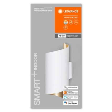 Ledvance - LED Ściemniany kinkiet SMART+ TWIST LED/12W/230V 3000-6500K Wi-Fi biały