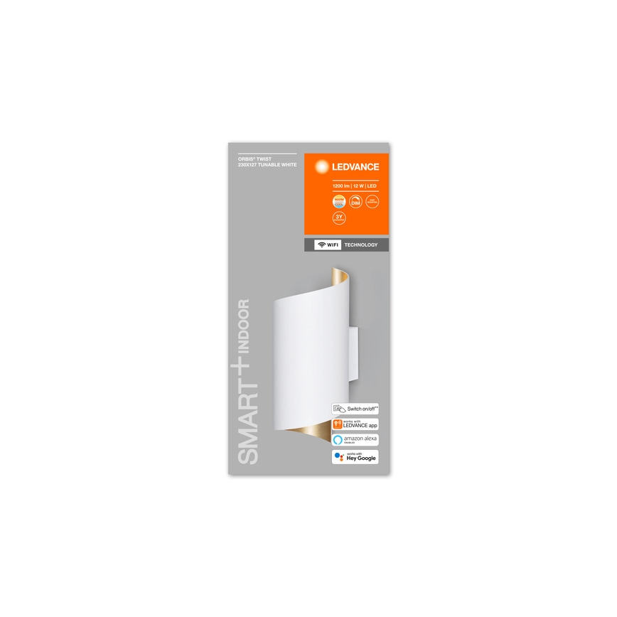 Ledvance - LED Ściemniany kinkiet SMART+ TWIST LED/12W/230V 3000-6500K Wi-Fi biały