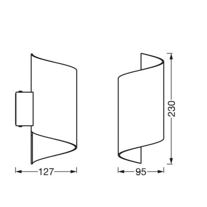 Ledvance - LED Ściemniany kinkiet SMART+ TWIST LED/12W/230V 3000-6500K Wi-Fi biały