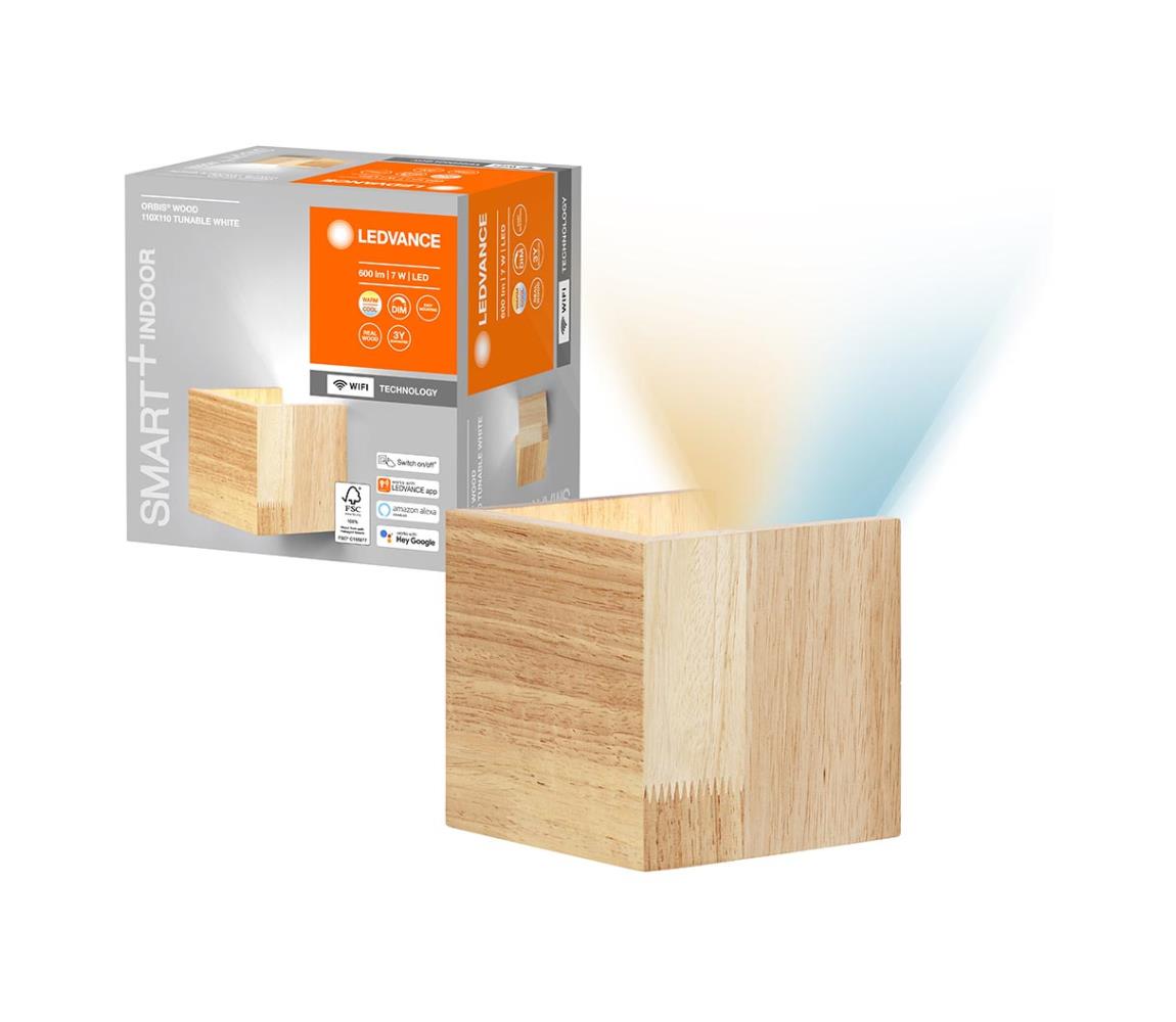 Ledvance - LED Ściemniany kinkiet SMART+ WOOD LED/7W/230V Wi-Fi