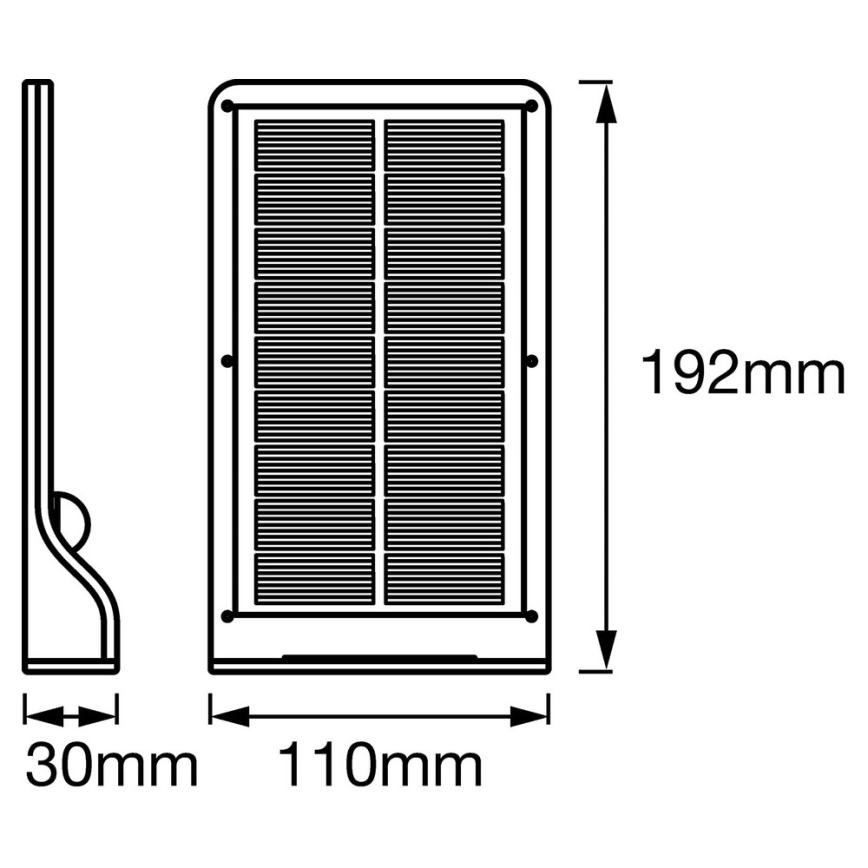 Ledvance - LED solarny kinkiet ścienny z czujnikiem ruchu i zmierzchu DOORLED LED/3W/3,3V 2000 mAh IP44