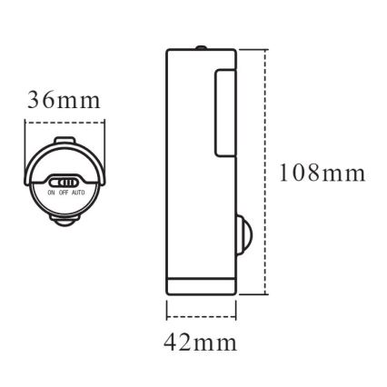 Ledvance - LED Światło nawigacyjne z czujnikiem NIGHTLUX LED/0,35W/3xAAA IP54