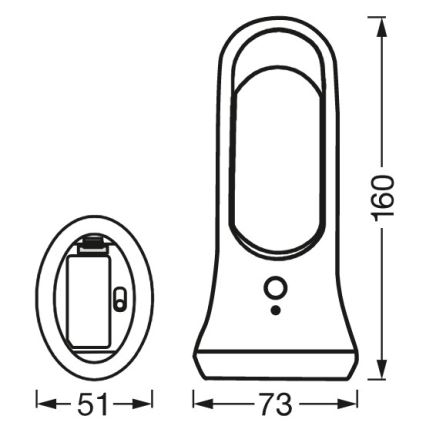 Ledvance - LED Światło orientacyjne z czujnikiem MOBILE LED/0,7W/4xAAA