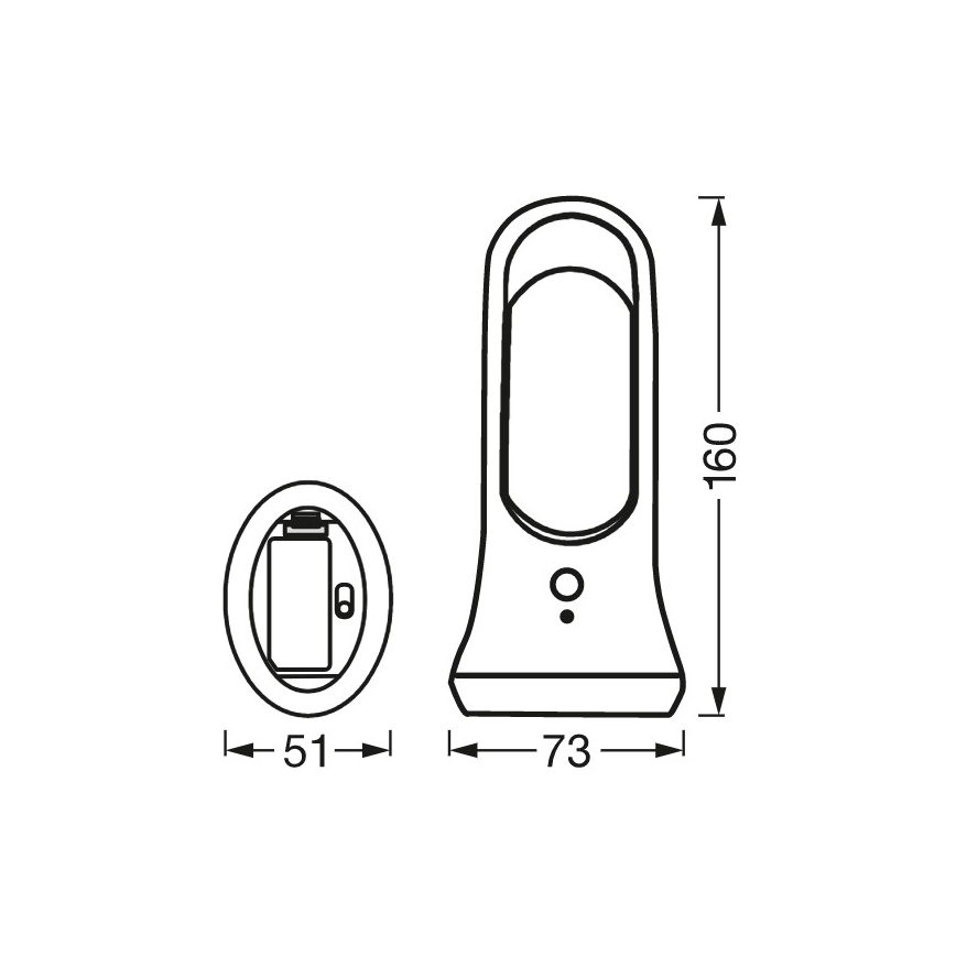 Ledvance - LED Światło orientacyjne z czujnikiem MOBILE LED/0,7W/4xAAA