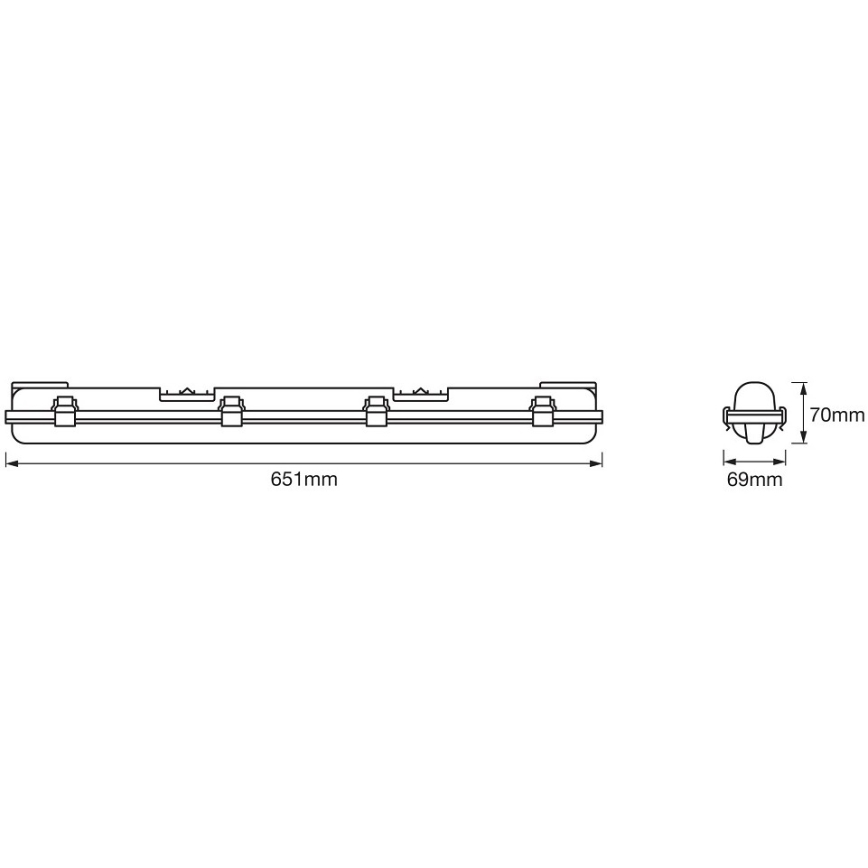 Ledvance - LED Świetlówka przemysłowa DAMP T8 1xG13/7W/230V IP65