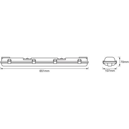 Ledvance - LED Świetlówka przemysłowa DAMP T8 2xG13/7W/230V IP65