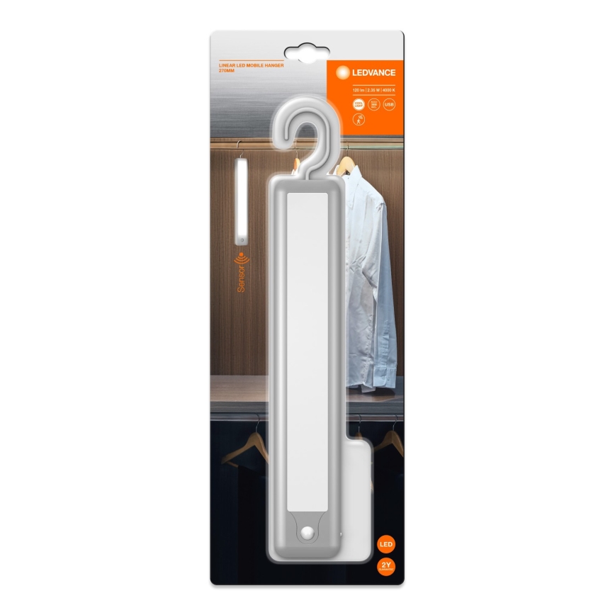 Ledvance - LED Wiszące oświetlenie orientacyjne z czujnikiem MOBILE LED/2,35W/5V 1000 mAh
