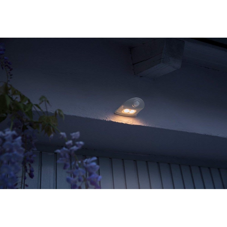 Ledvance - LED zewnętrzna lampa ścienna z czujnikiem DOORLED LED/1W/3xAA IP54