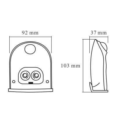 Ledvance - LED zewnętrzna lampa ścienna z czujnikiem DOORLED LED/1W/3xAA IP54