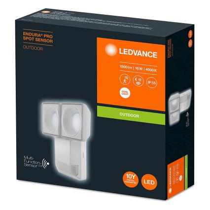 Ledvance - LED Zewnętrzny kinkiet z czujnikiem SPOT 2xLED/8W/230V IP55