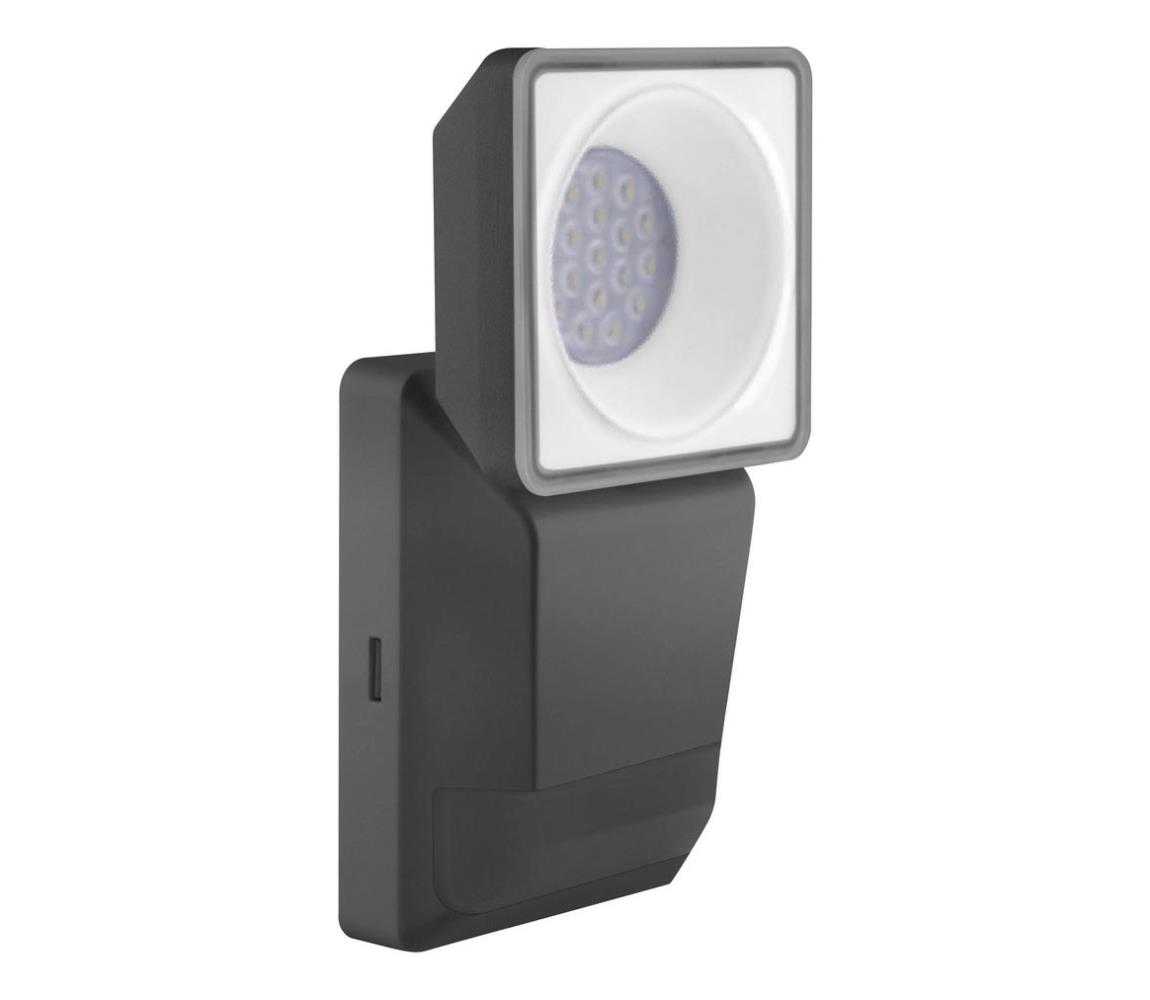 Ledvance -LED Zewnętrzny kinkiet z czujnikiem SPOT LED/8W/230V IP55 czarny