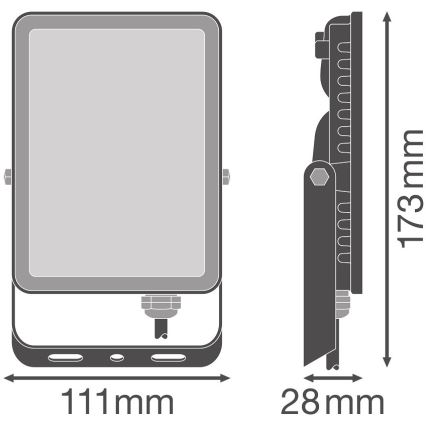 Ledvance - LED Zewnętrzny naświetlacz ścienny FLOODLIGHT LED/20W/230V 6500K IP65