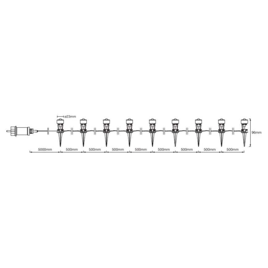 Ledvance - LED zewnętrzny Oświetlenie dekoracyjne DOT 9xLED/0,7W/230V IP65