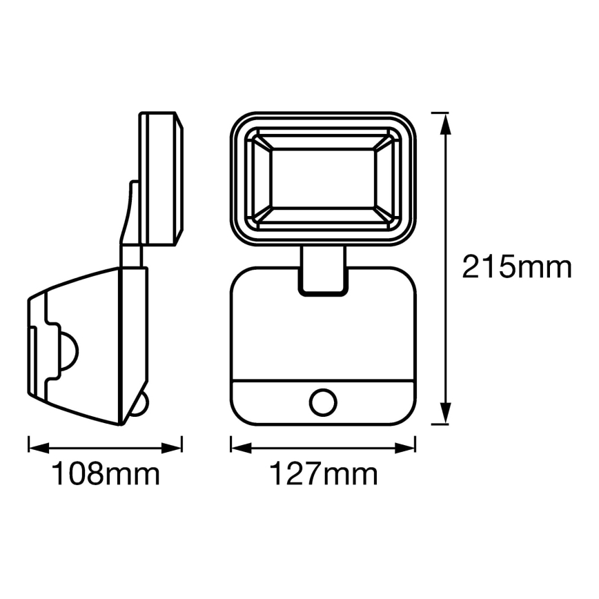 Ledvance - LED Zewnętrzny reflektor ścienny z czujnikiem SPOTLIGHT LED/4W/4xD IP54