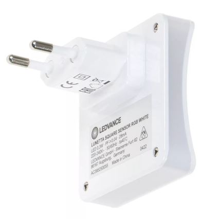 Ledvance - LED RGB lampka orientacyjna do gniazdka z czujnikiem LUNETTA LED/0,3W/230V