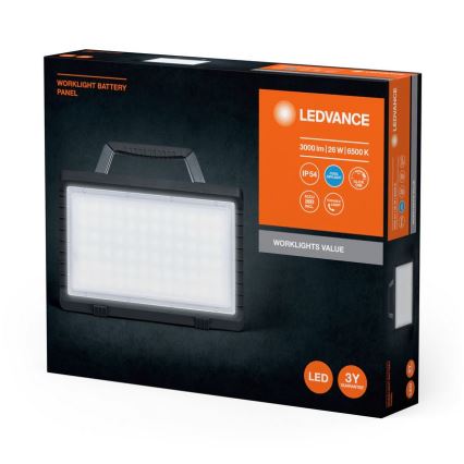 Ledvance - LED Ściemnialny zewnętrzny naświetlacz akumulatorowy WORKLIGHT BATTERY LED/26W/5V IP54