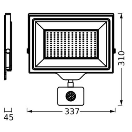 Ledvance - LED Zewnętrzny reflektor ścienny z czujnikiem FLOODLIGHT ESSENTIAL LED/150W/230V IP65