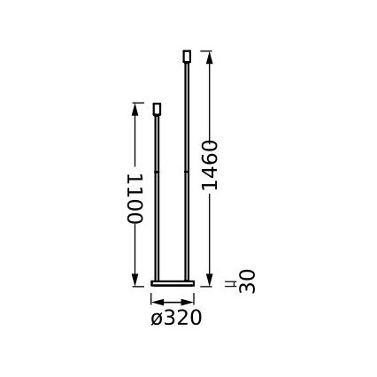 Ledvance - Noga lampy DECOR STICK 2xE27/40W/230V antracyt