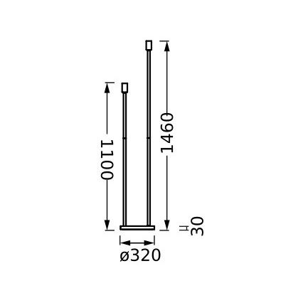 Ledvance - Noga lampy DECOR STICK 3xE27/40W/230V beżowy