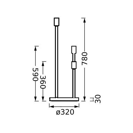 Ledvance - Noga lampy DECOR STICK 3xE27/40W/230V beżowy